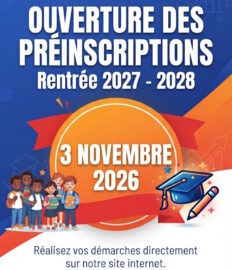 Ouverture des préinscriptions